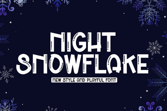 Night Snowflake: A Delicate Display Font for Digital Moments