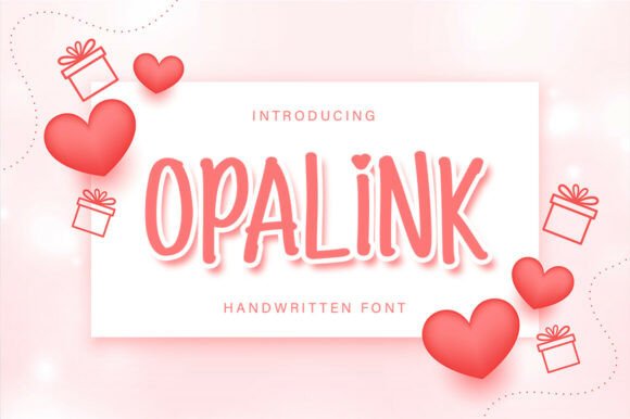 Opalink: A Handwritten Display Font That Elevates Real Branding