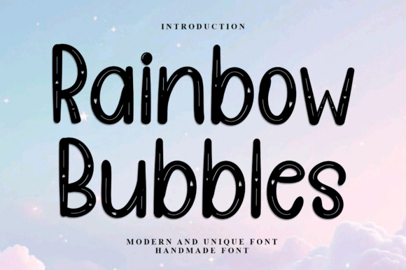 Rainbow Bubbles: A Festive Display Font for Joyful Branding
