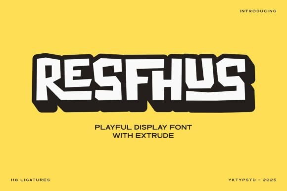 Resfhus: A Playful Display Font That Elevates Real Small Business Branding