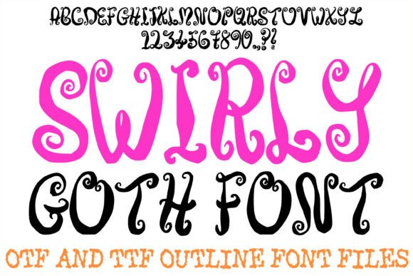 Swirly Goth Font: A Display Typeface for Bold, Memorable Campaigns