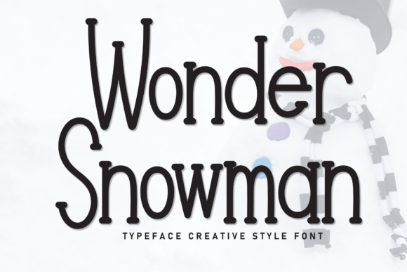 Wonder Snowman Font: A Charming Display Typeface for Crafters